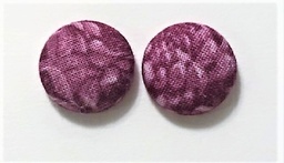 Pretty Purple fabric button earrings